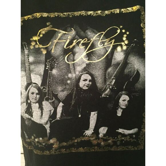 Firefly Music Group Band T Shirt Melanie McKenzie Madelyn Country Pop Gold Frame - Picture 2 of 8